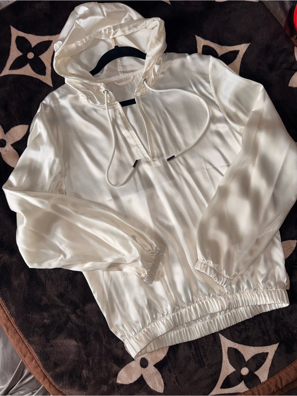 Womens Silk Pullover blouse/hoodie